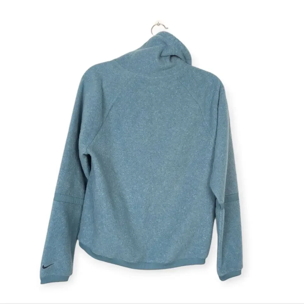 Nike Women's Blue Therma Fleece Cowl Neck Long Sleeve Training Pullover Size S
